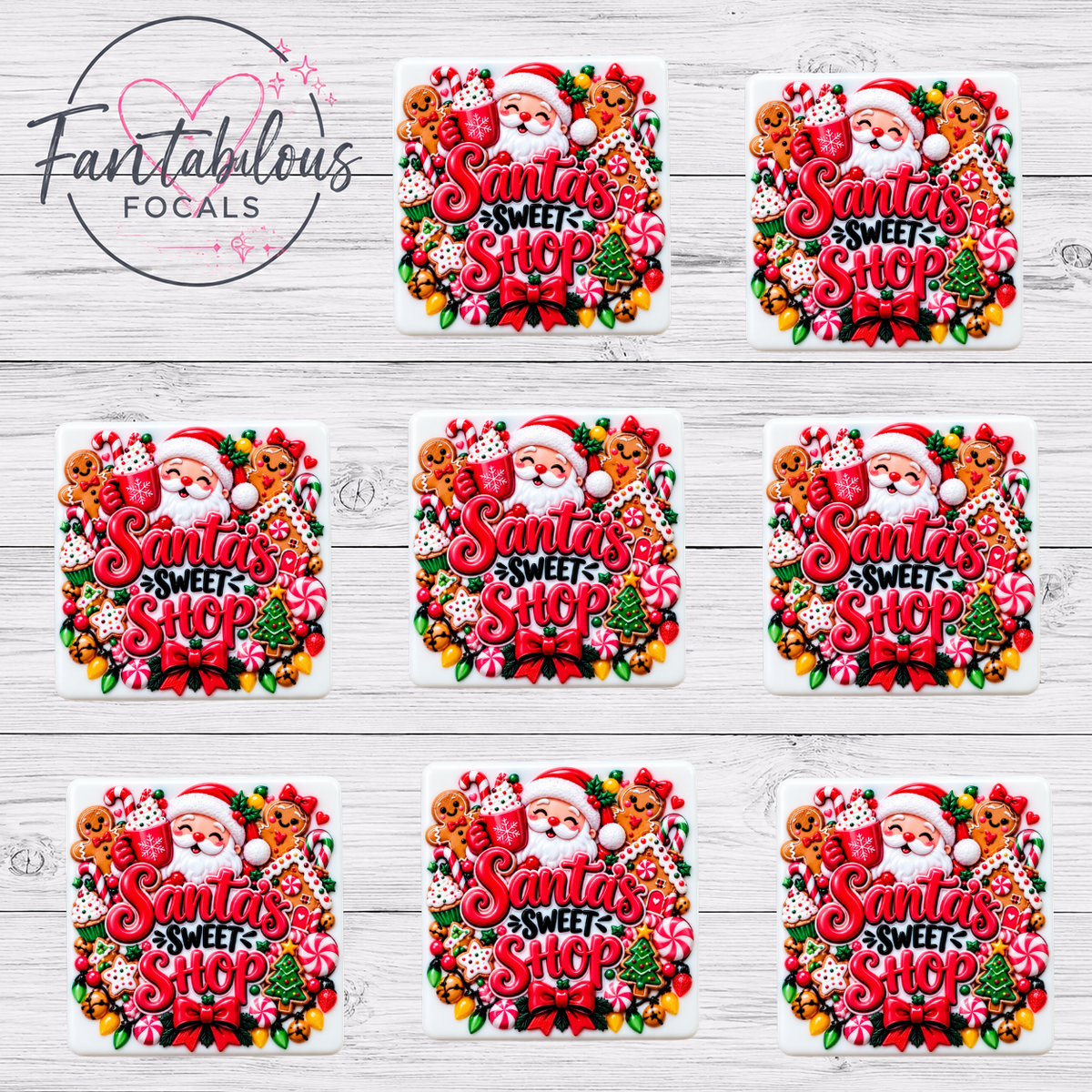 Santa's Sweet Shop Silicone Focal Bead