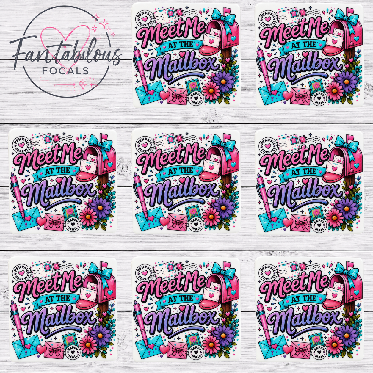 Meet Me at the Mailbox Silicone Focal Bead