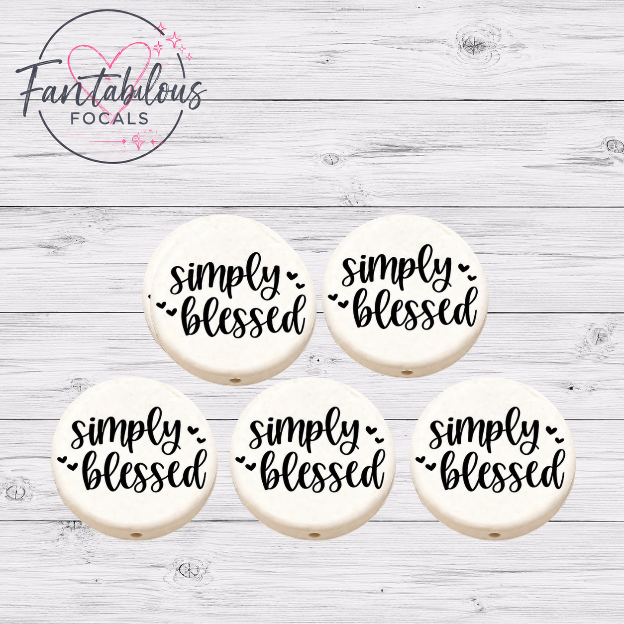 Simply Blessed Focal Bead