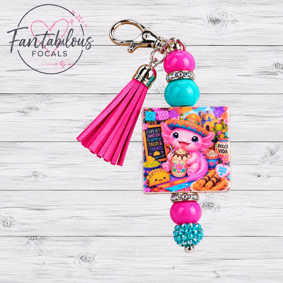 Axolotl Taco & Treats Silicone Focal Bead