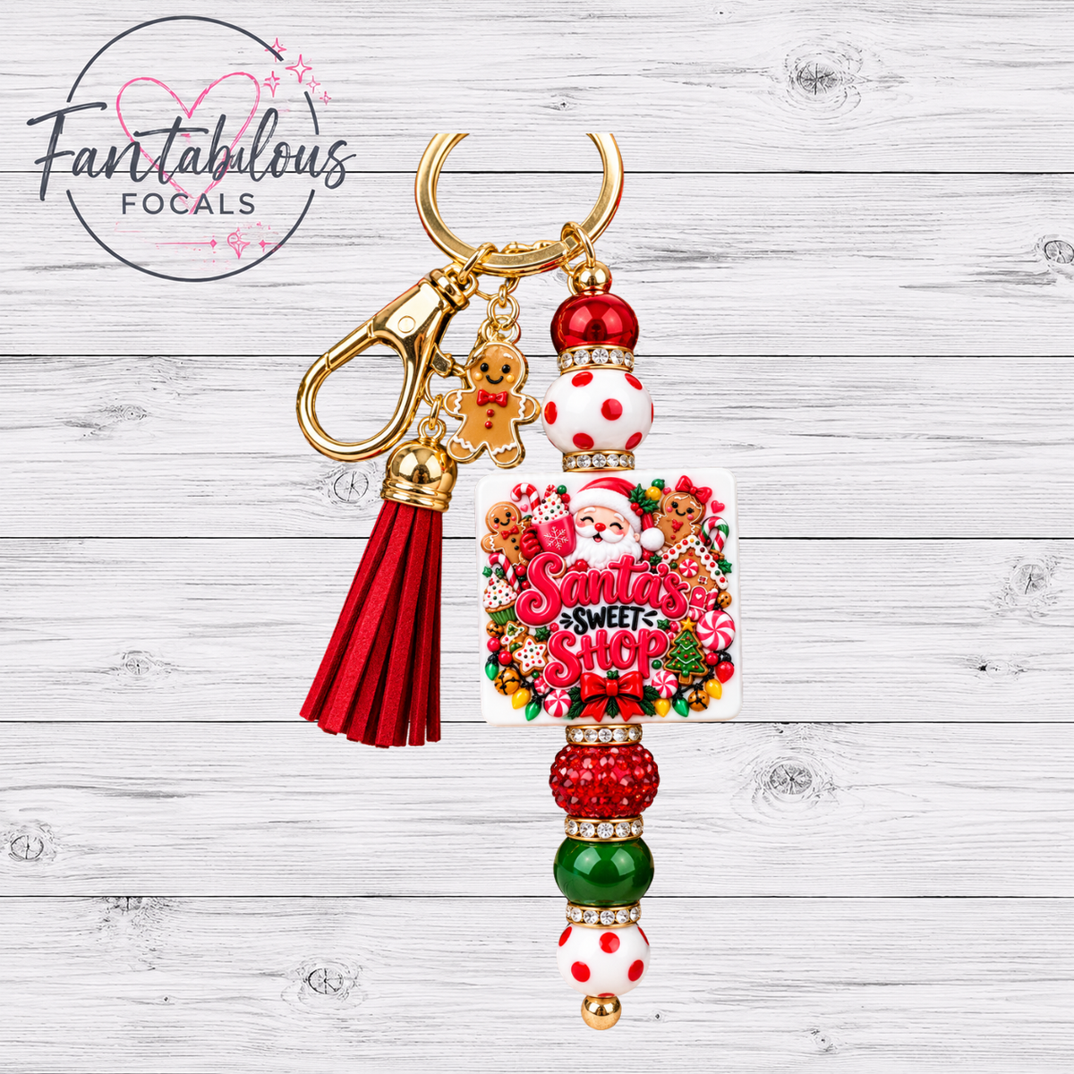 Santa's Sweet Shop Silicone Focal Bead