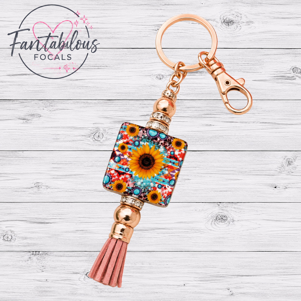 Sunflower Western Silicone Focal Bead