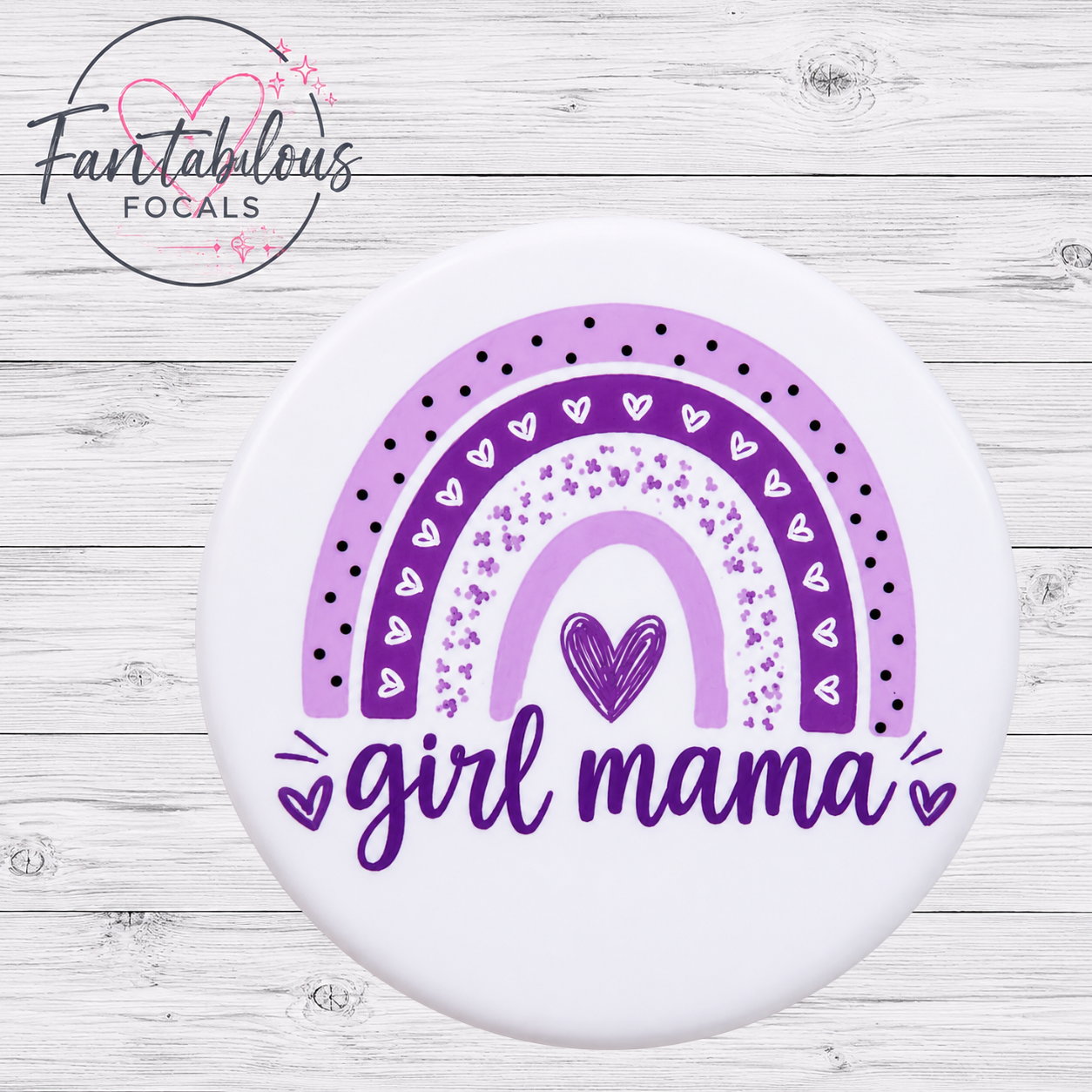 Grape Rainbow Girl Mama Focal Bead