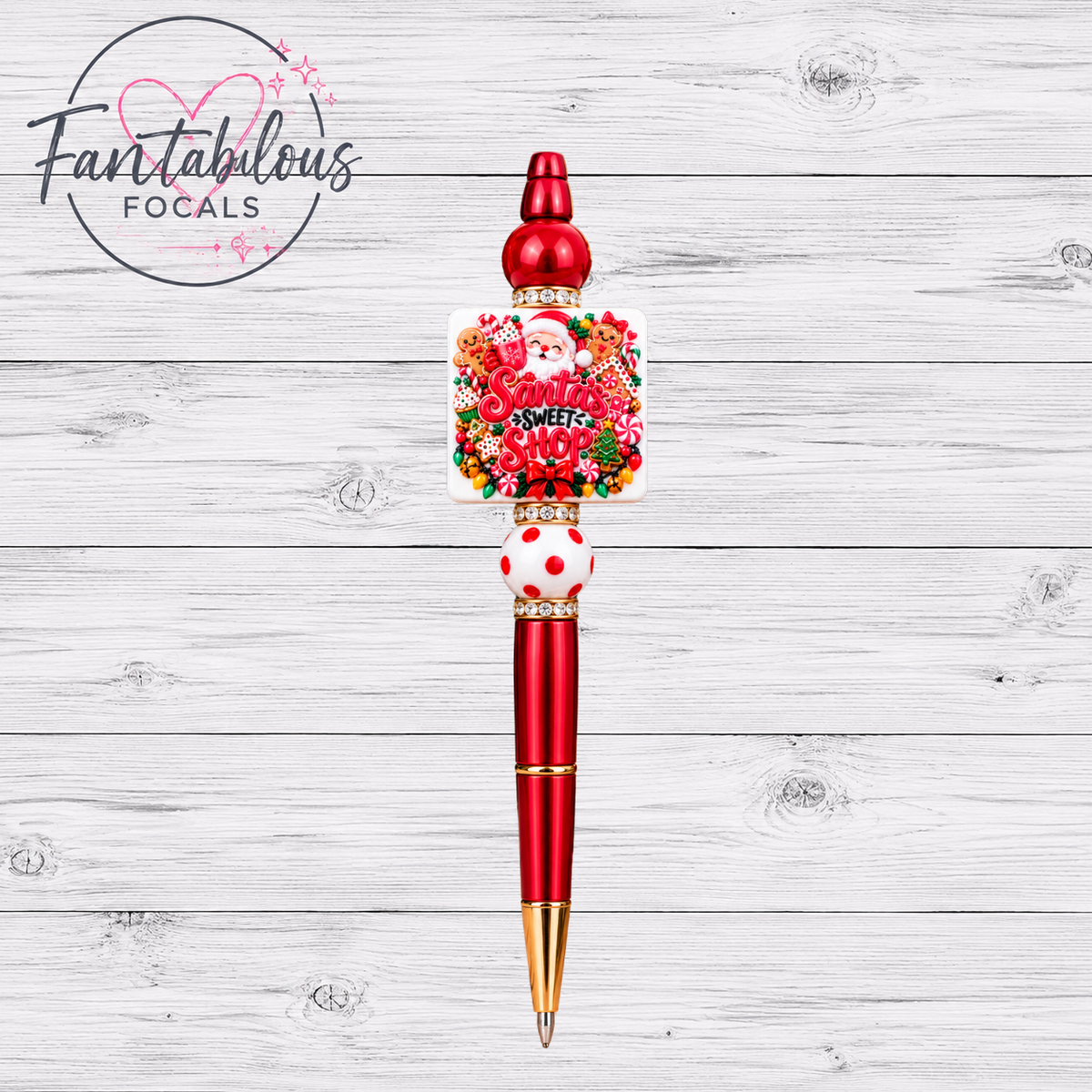 Santa's Sweet Shop Silicone Focal Bead