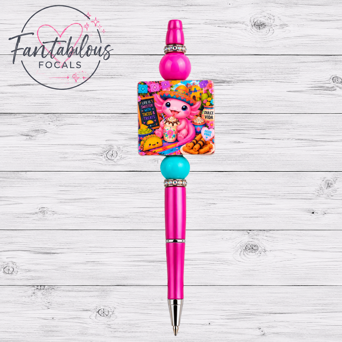 Axolotl Taco & Treats Silicone Focal Bead
