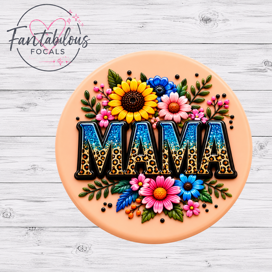 Mama Floral Focal Bead
