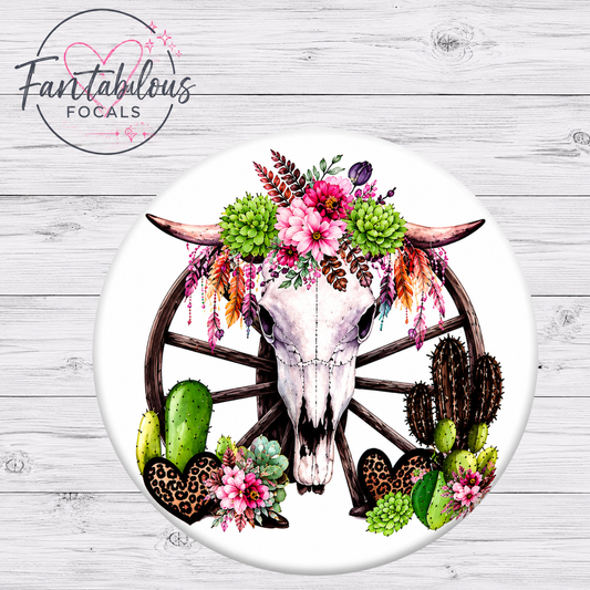 Western Cow Skull Focal Bead