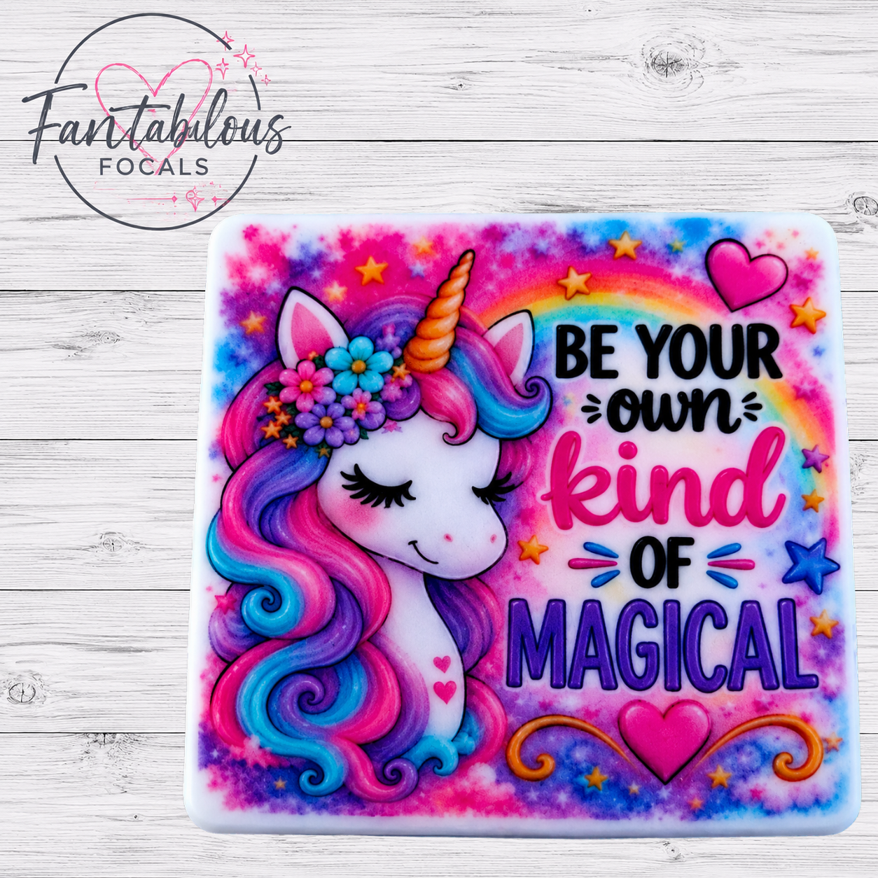 Be Your Own Kind of Magical Unicorn Silicone Focal Bead