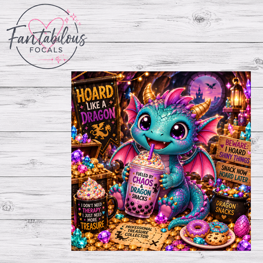 Hoard Like a Dragon Silicone Focal Bead