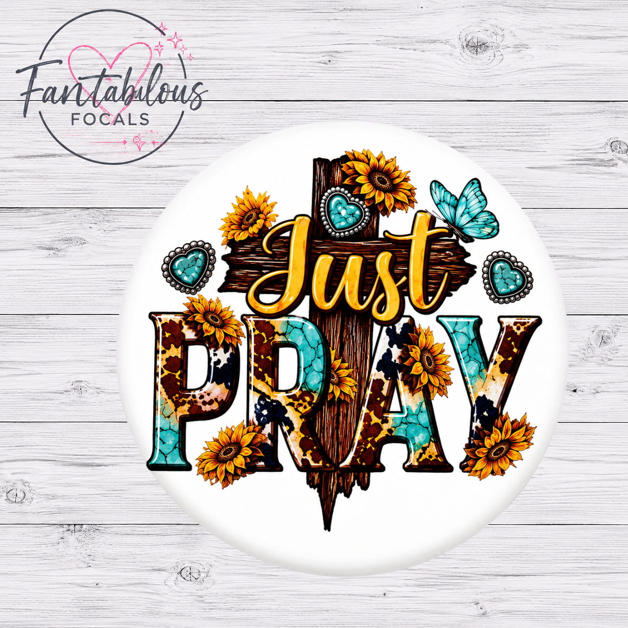 Just Pray Focal Bead