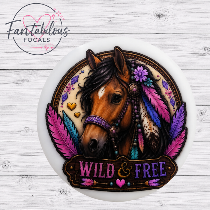 Wild and Free Horse Silicone Focal Bead