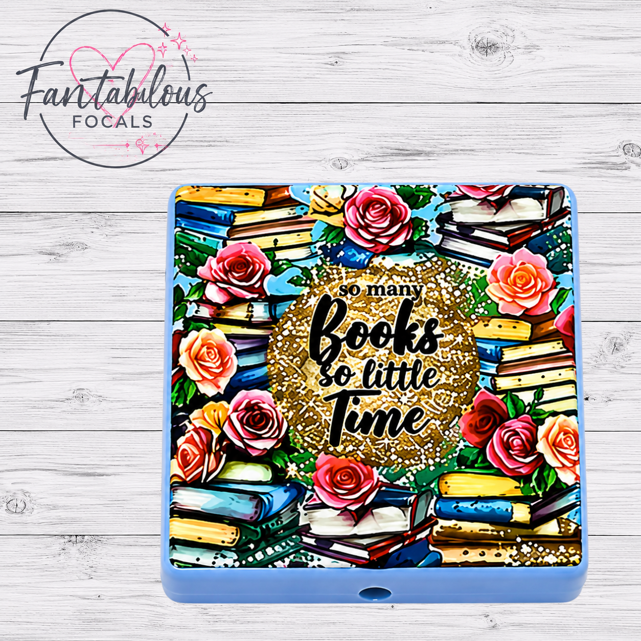 So Many Books So Little Time Focal Bead