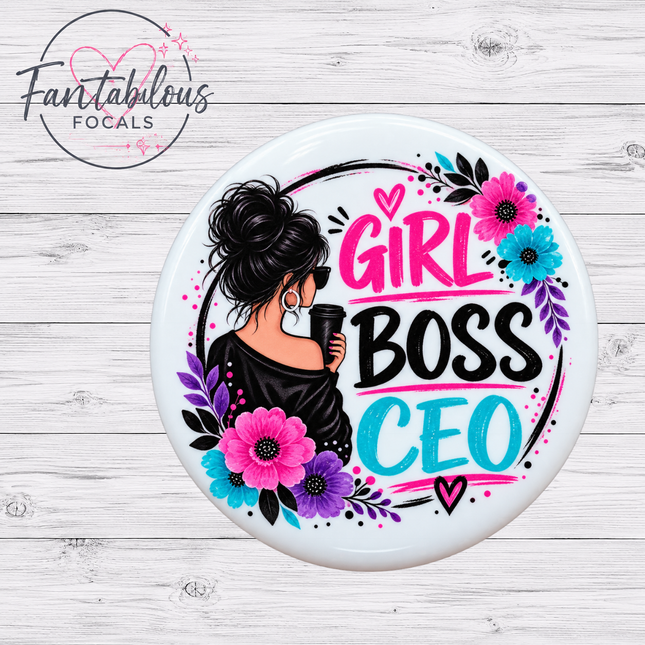 Girl Boss CEO Silicone Focal Bead