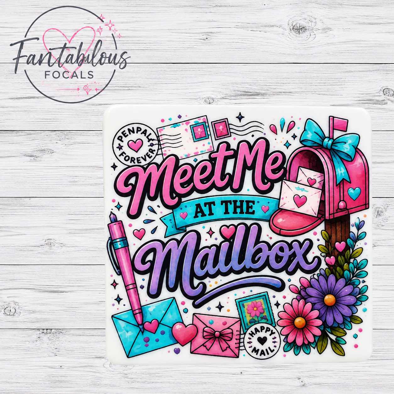 Meet Me at the Mailbox Silicone Focal Bead