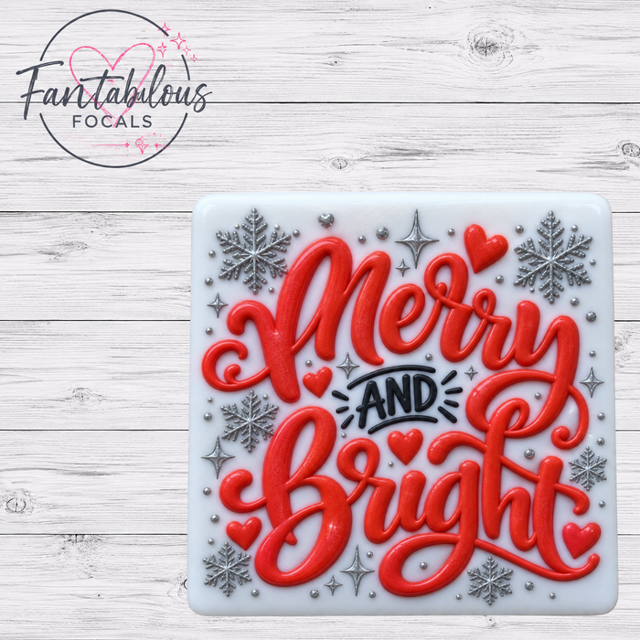 Merry and Bright Silicone Focal Bead