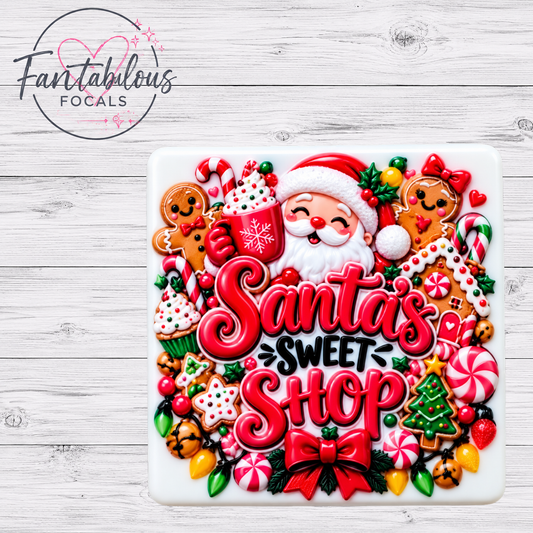 Santa's Sweet Shop Silicone Focal Bead