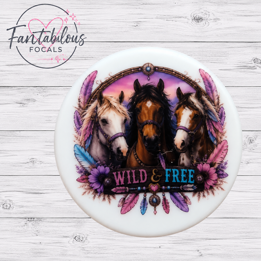 Wild & Free Horse Silicone Focal Bead