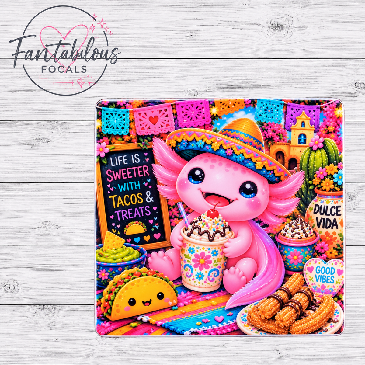 Axolotl Taco & Treats Silicone Focal Bead