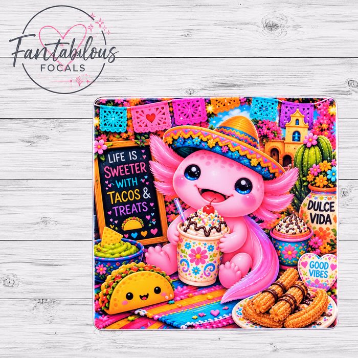 Axolotl Taco & Treats Silicone Focal Bead