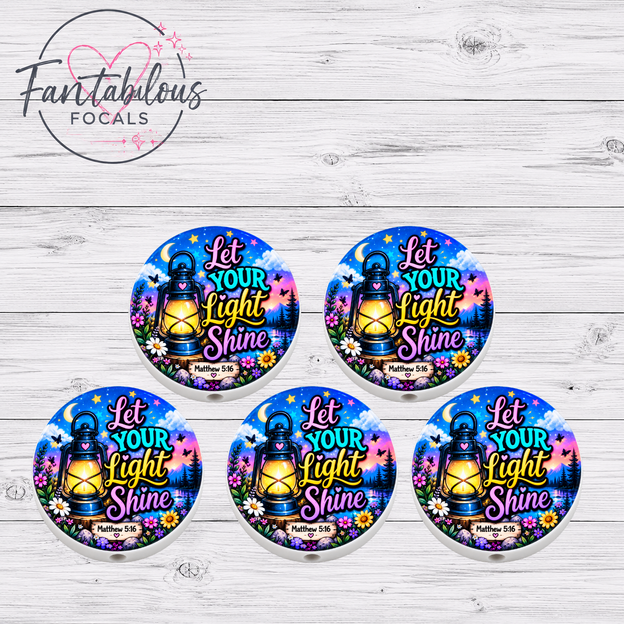 Let Your Light Shine Silicone Focal Bead
