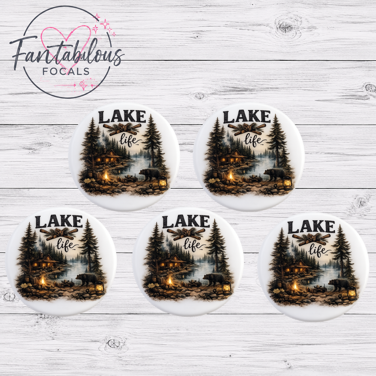 Lake Life Silicone Focal Bead