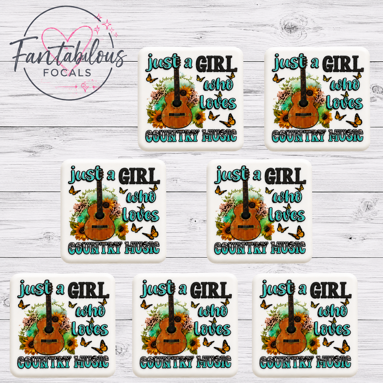 Just A Girl Who Loves Country Music Focal Bead