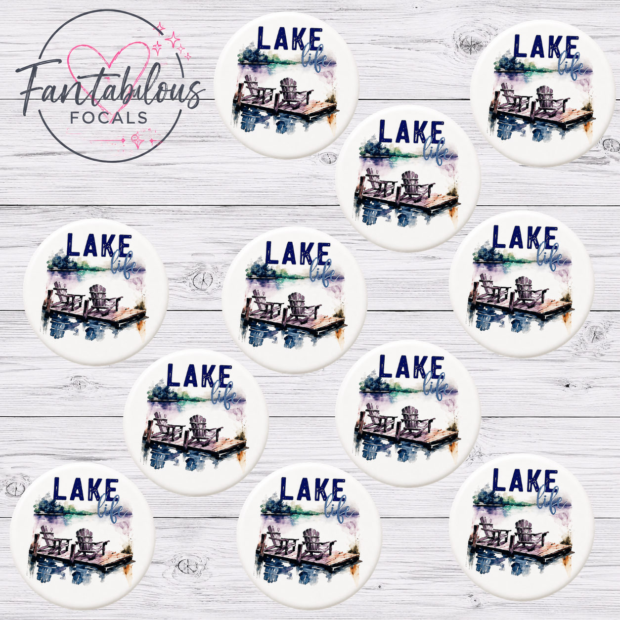 30MM Lake Life Silicone Focal Bead