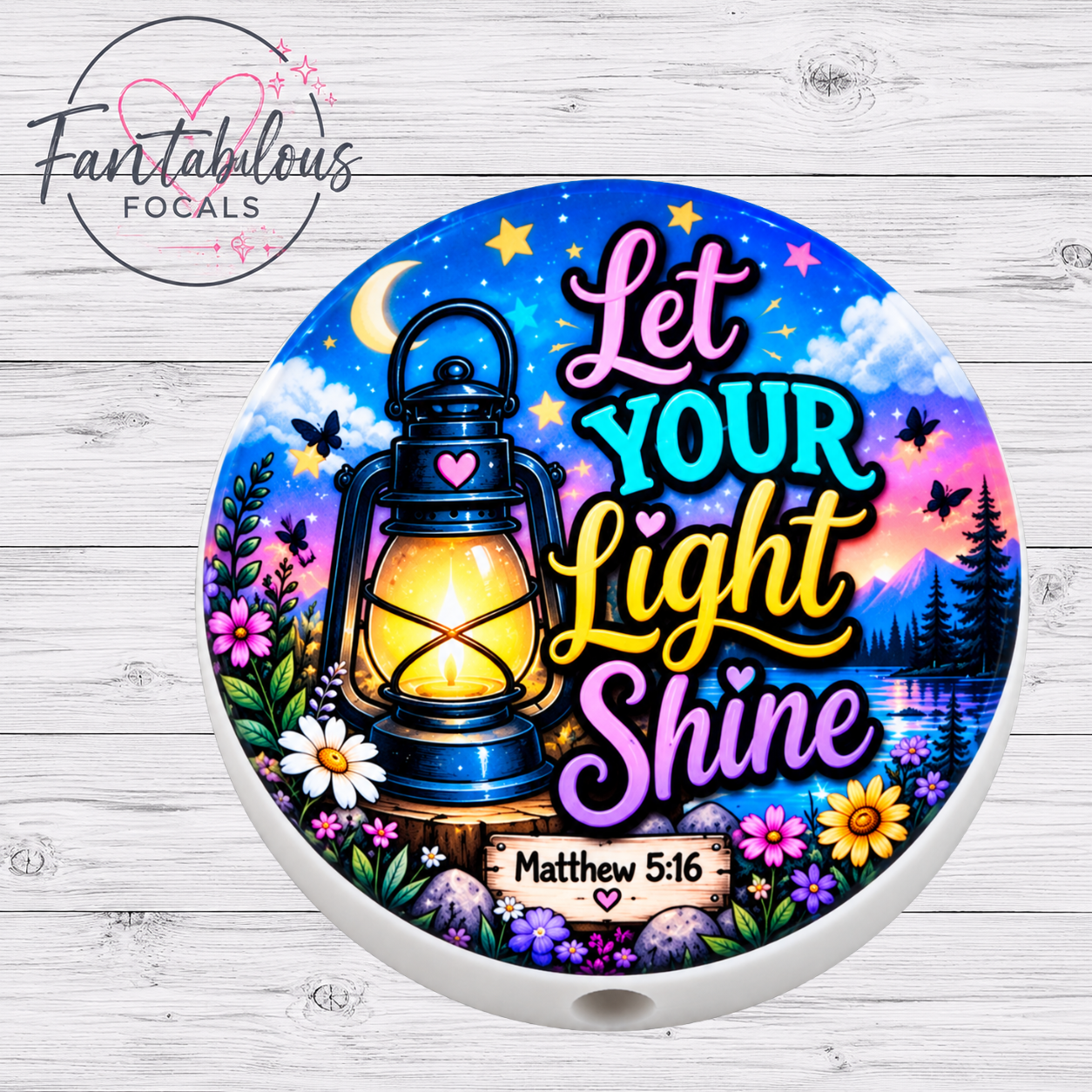 Let Your Light Shine Silicone Focal Bead