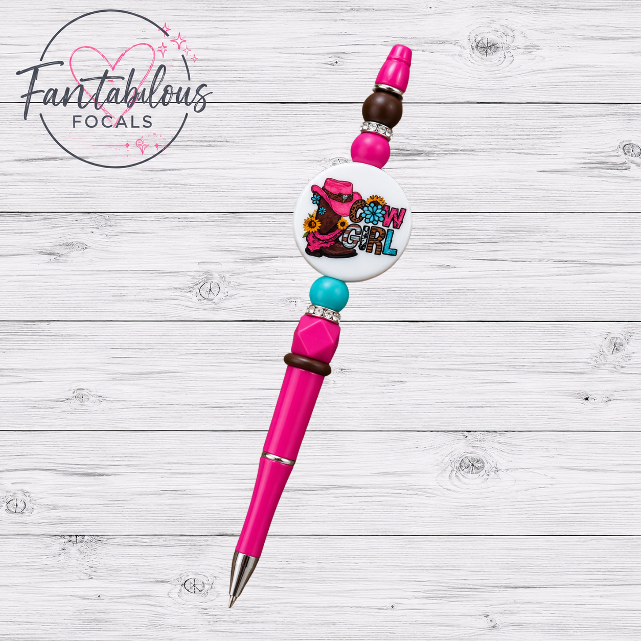 Cow Girl Boot Silicone Focal Bead