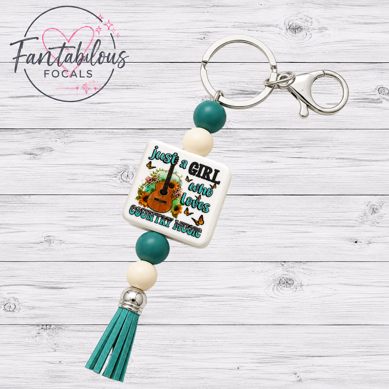 Just A Girl Who Loves Country Music Focal Bead