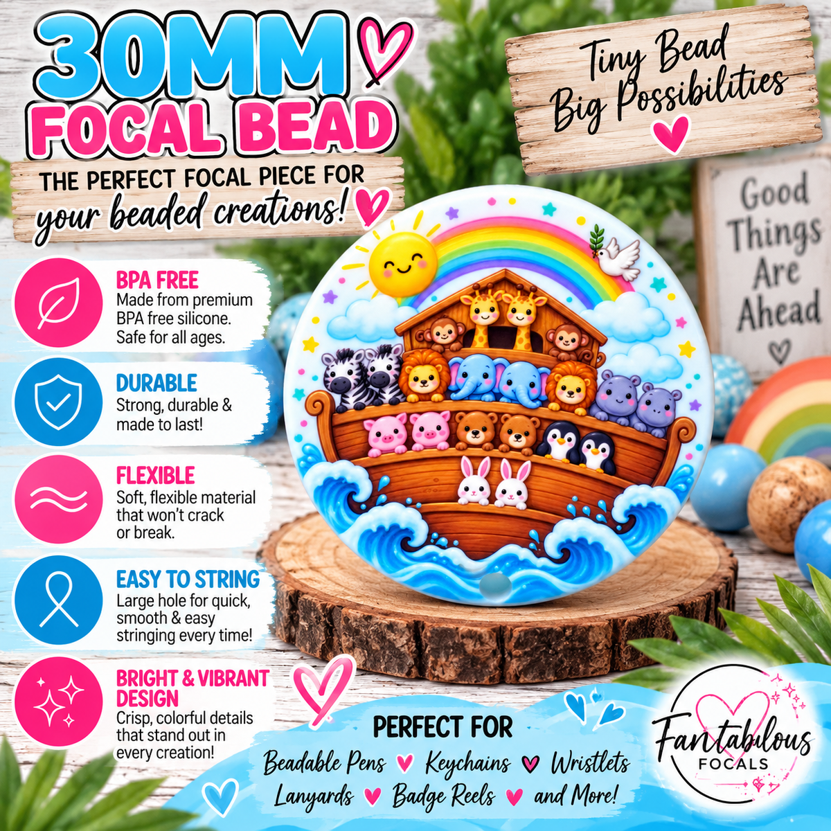 Noah’s Ark Silicone Focal Bea