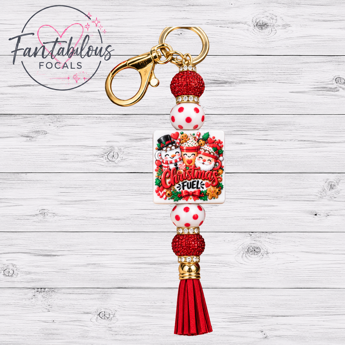 Christmas Fuel Silicone Focal Bead