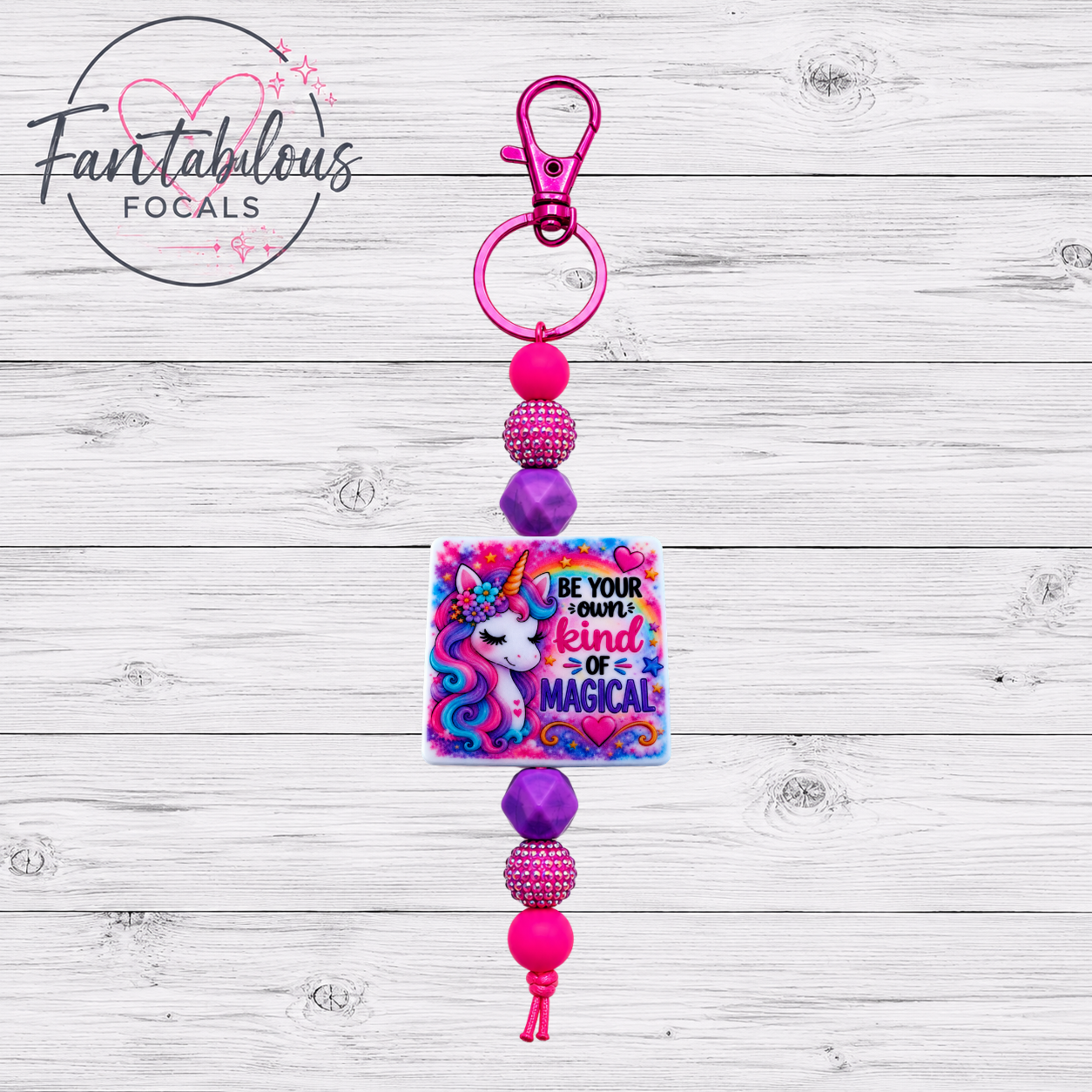 Be Your Own Kind of Magical Unicorn Silicone Focal Bead