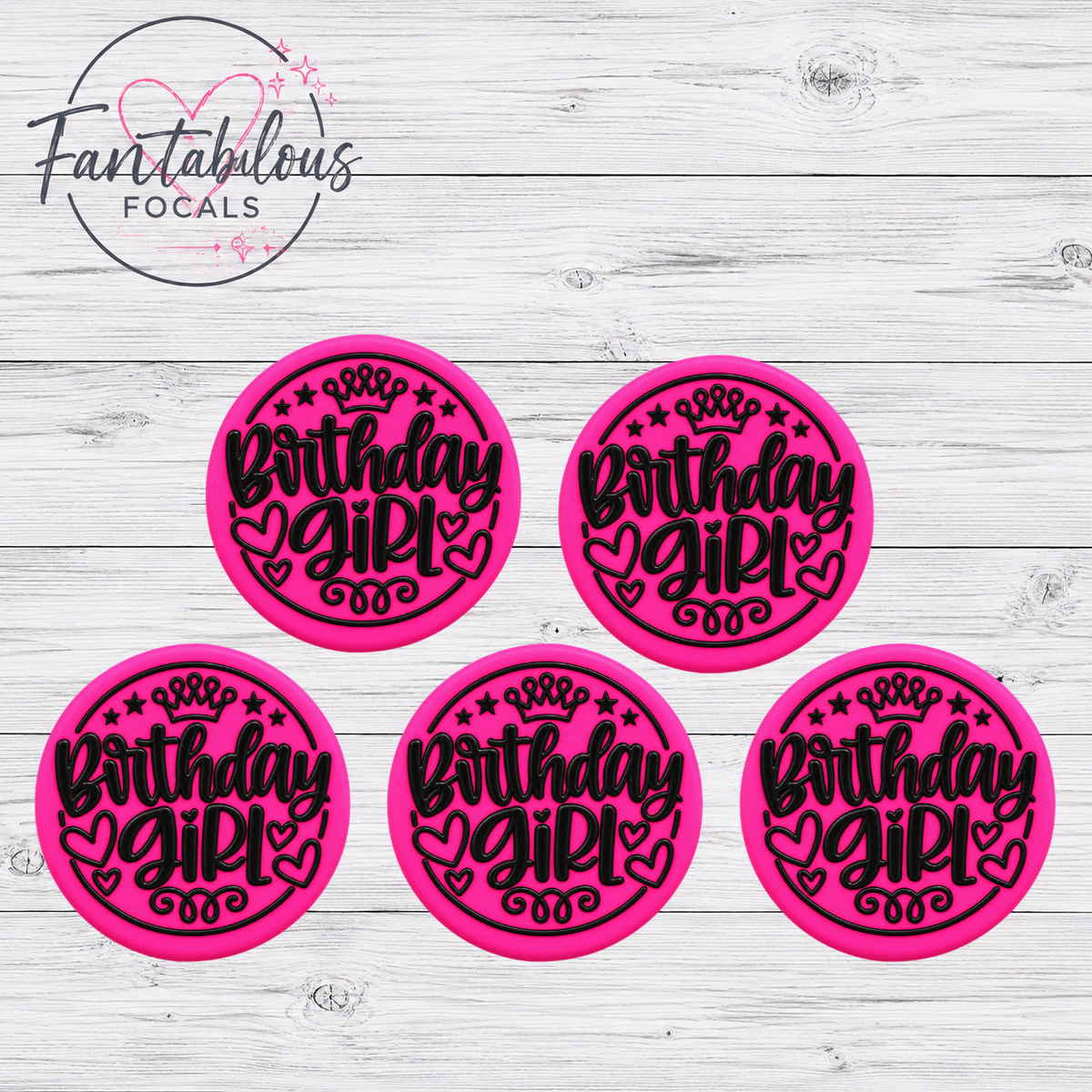 Birthday Girl  Silicone Focal Bead