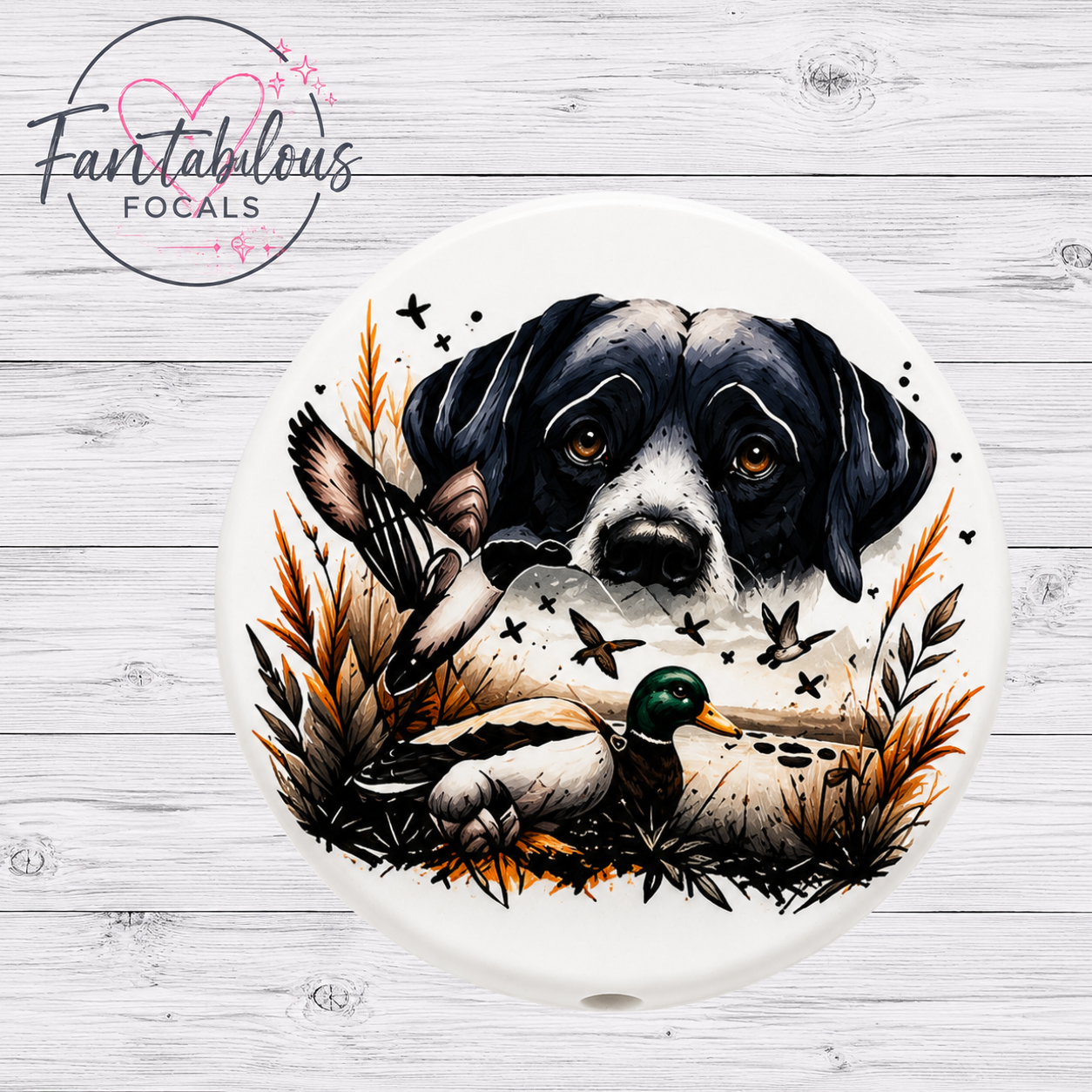 30MM Hunting Dog Silicone Focal Bead