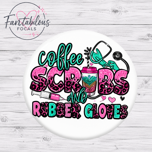 Coffee Scrubs & Rubber Gloves Focal Bead