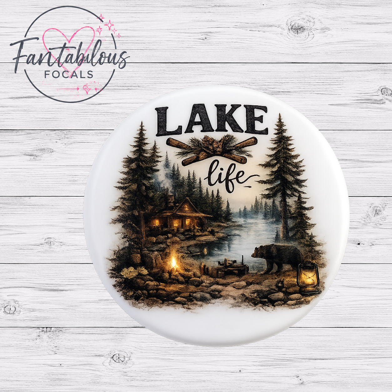 Lake Life Silicone Focal Bead