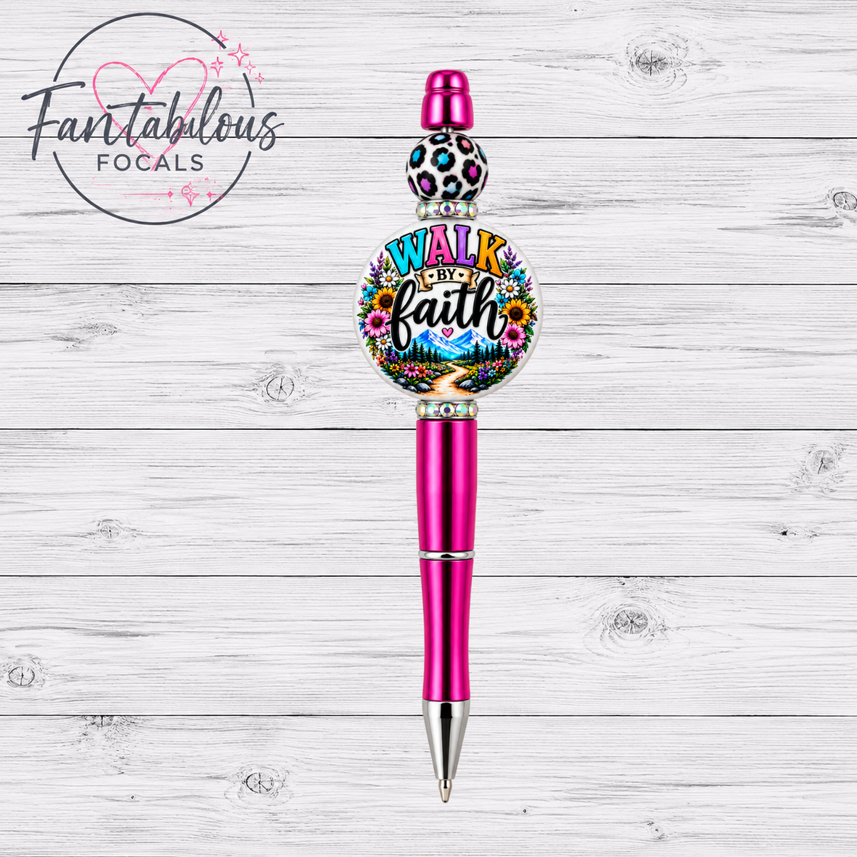 Walk by Faith Silicone Focal Bead