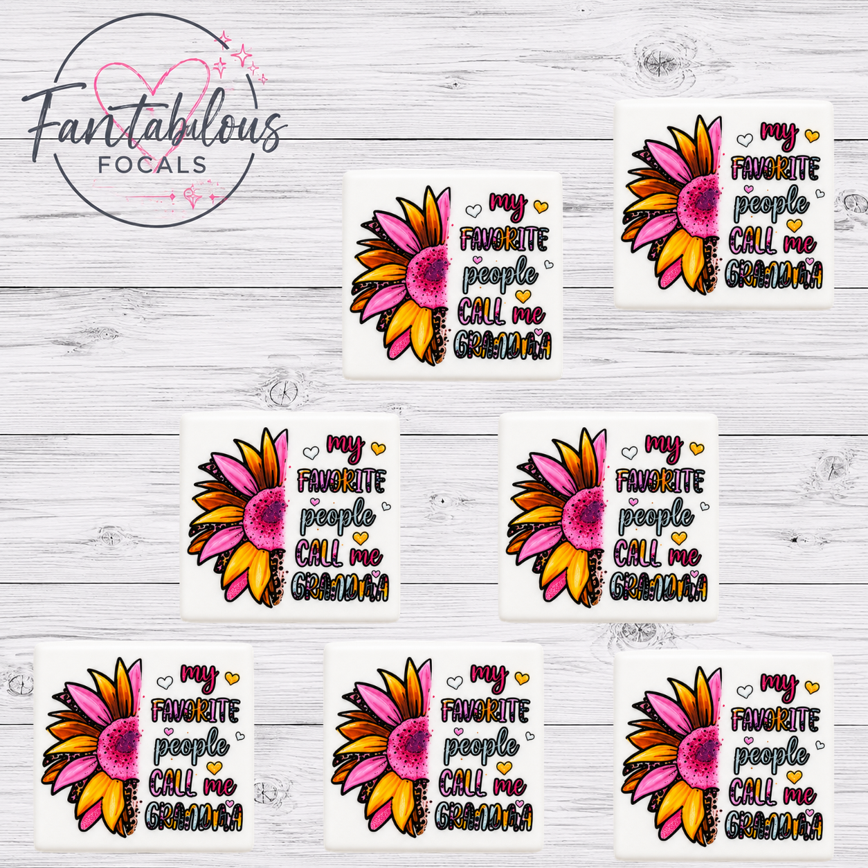 Grandma Sunflower Focal Bead