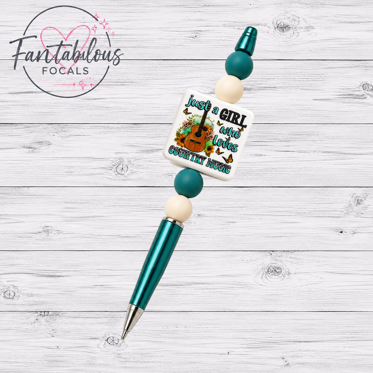 Just A Girl Who Loves Country Music Focal Bead