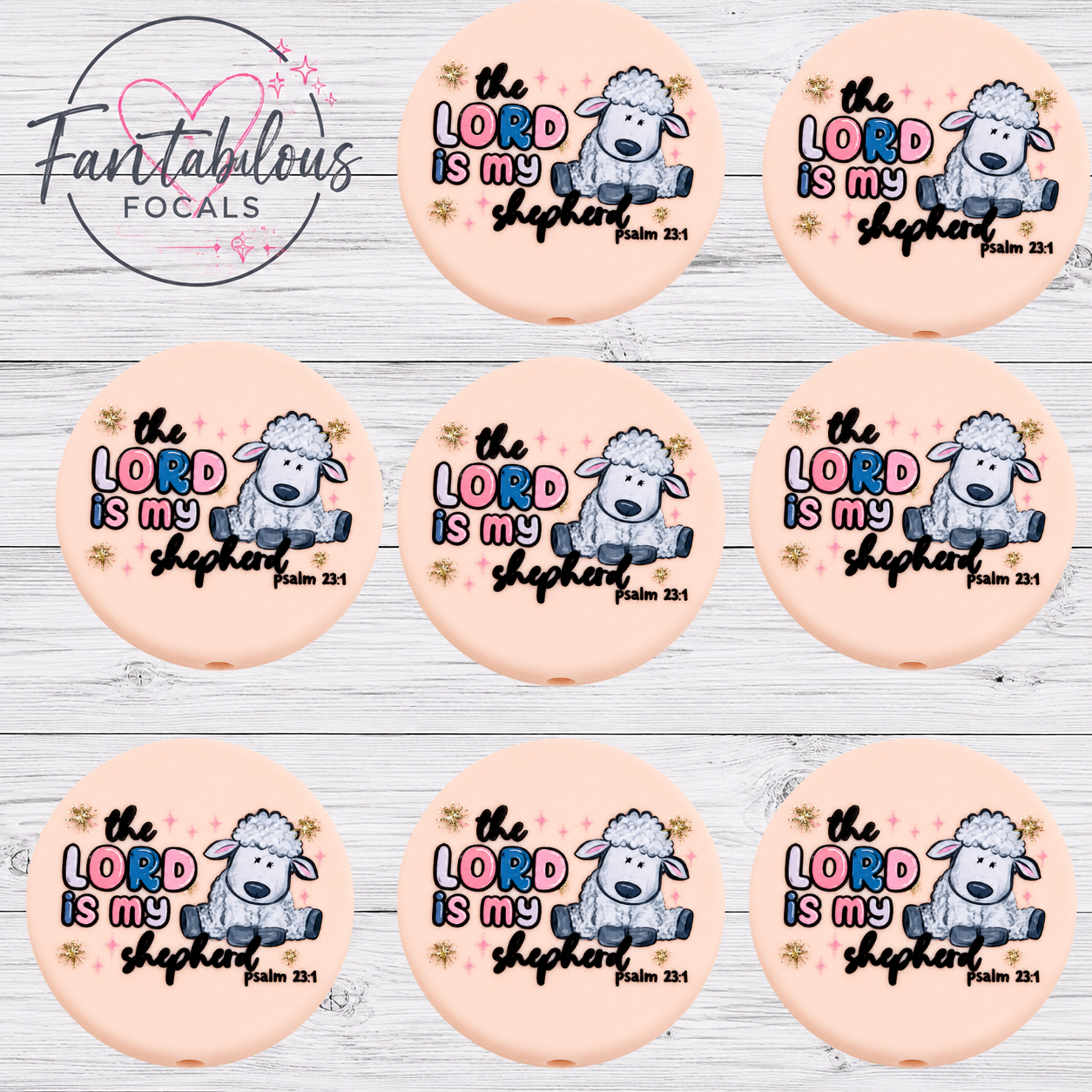 The Lord is My Shepherd Focal Bead