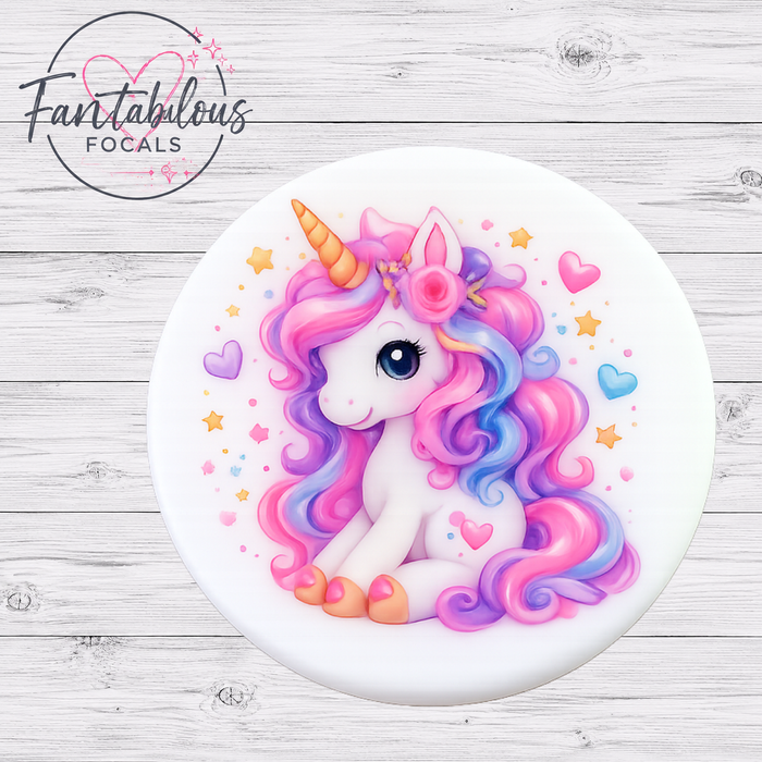 Pastel Unicorn Silicone Focal Bead