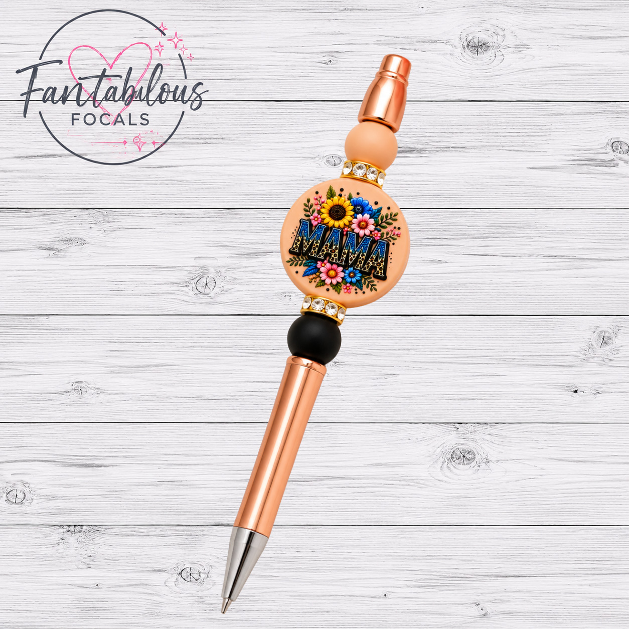 Mama Floral Focal Bead