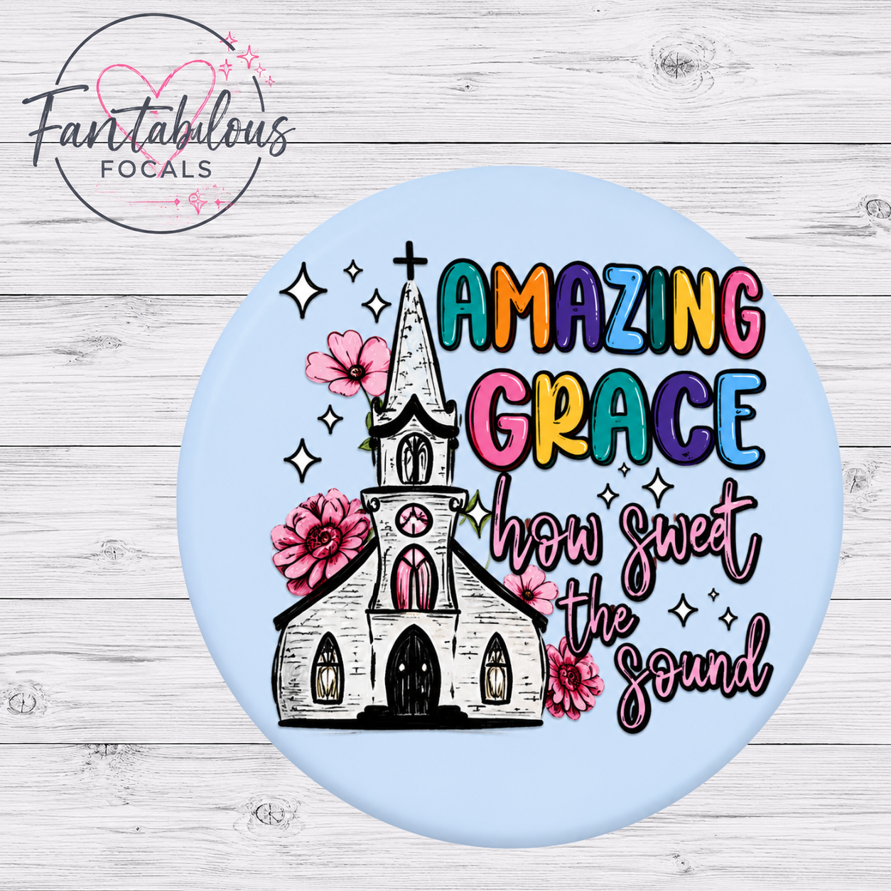 30mm Amazing Grace Custom Silicone Focal Bead
