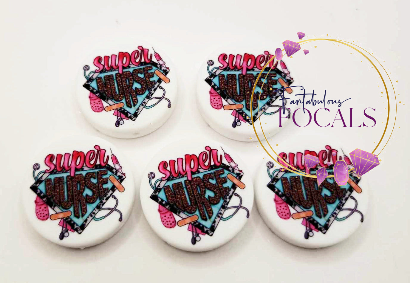 30mm “Super Nurse” Custom Silicone Focal Bead