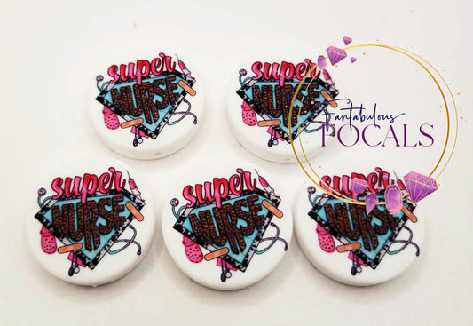 30mm “Super Nurse” Custom Silicone Focal Bead