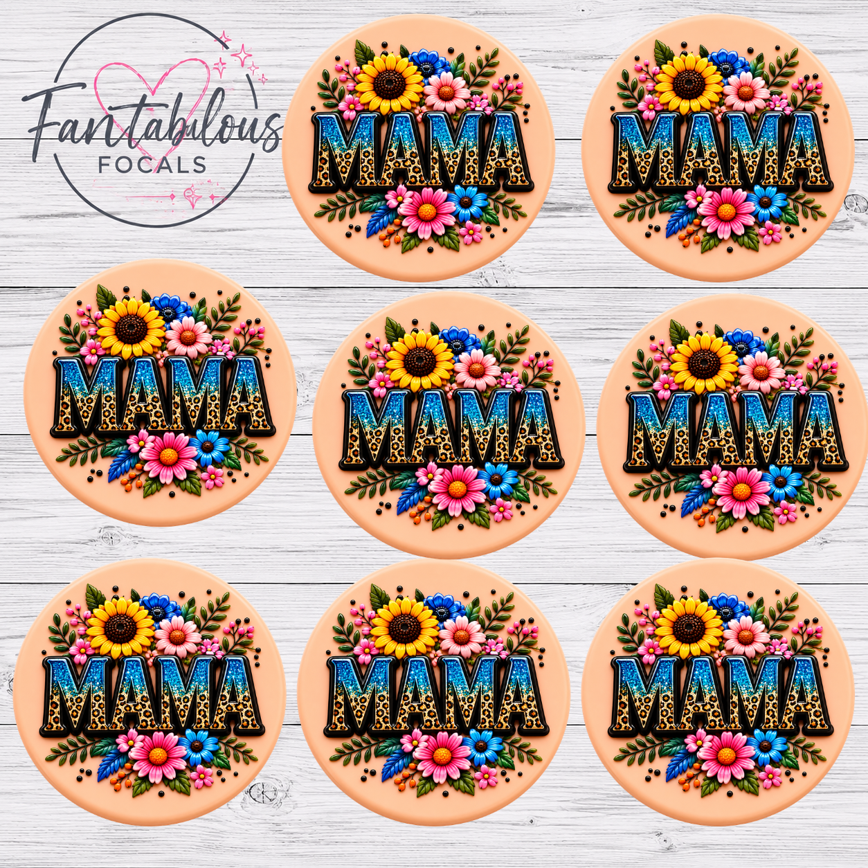 Mama Floral Focal Bead